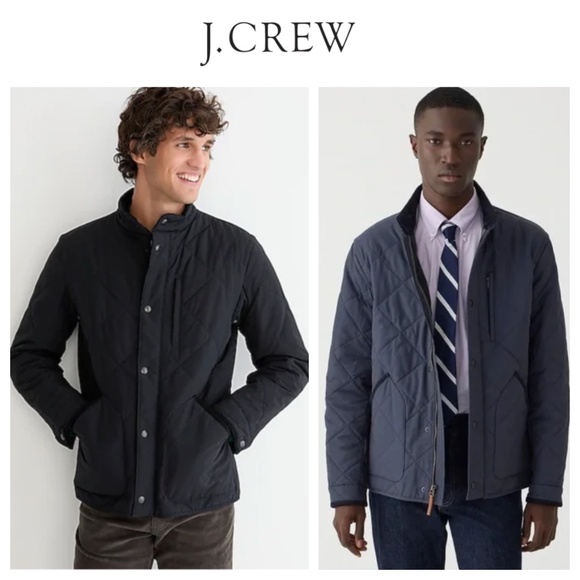 J. Crew Sussex Quilted Jacket Coat Mens Sz XS Navy Blue Barn Chore - Picture 1 of 5